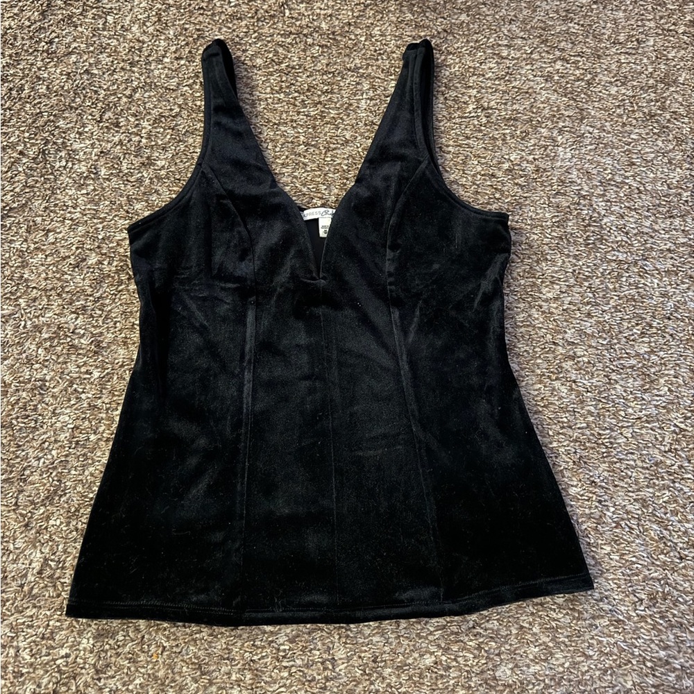 Express Black Velvet Women's Camisole Top